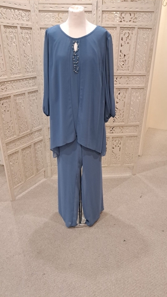 7375 Teal Trousers Suit