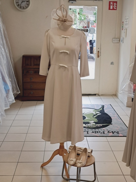 2906 - Stone/Ivory Dress