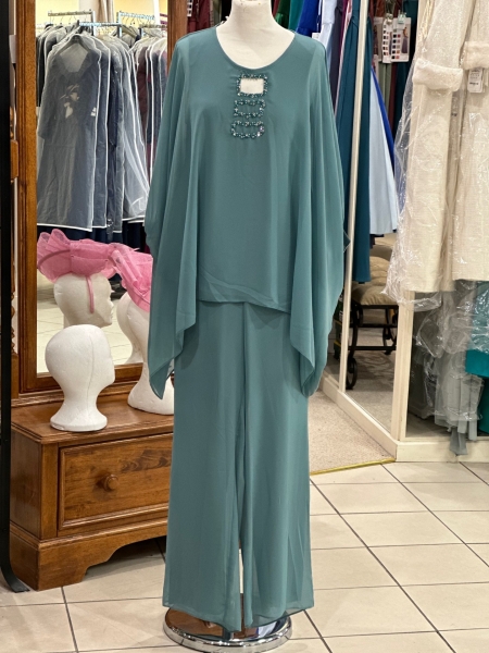 7376 Sage Trouser Suit