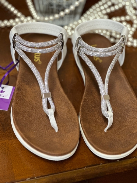 Chica Silver/White Sandal